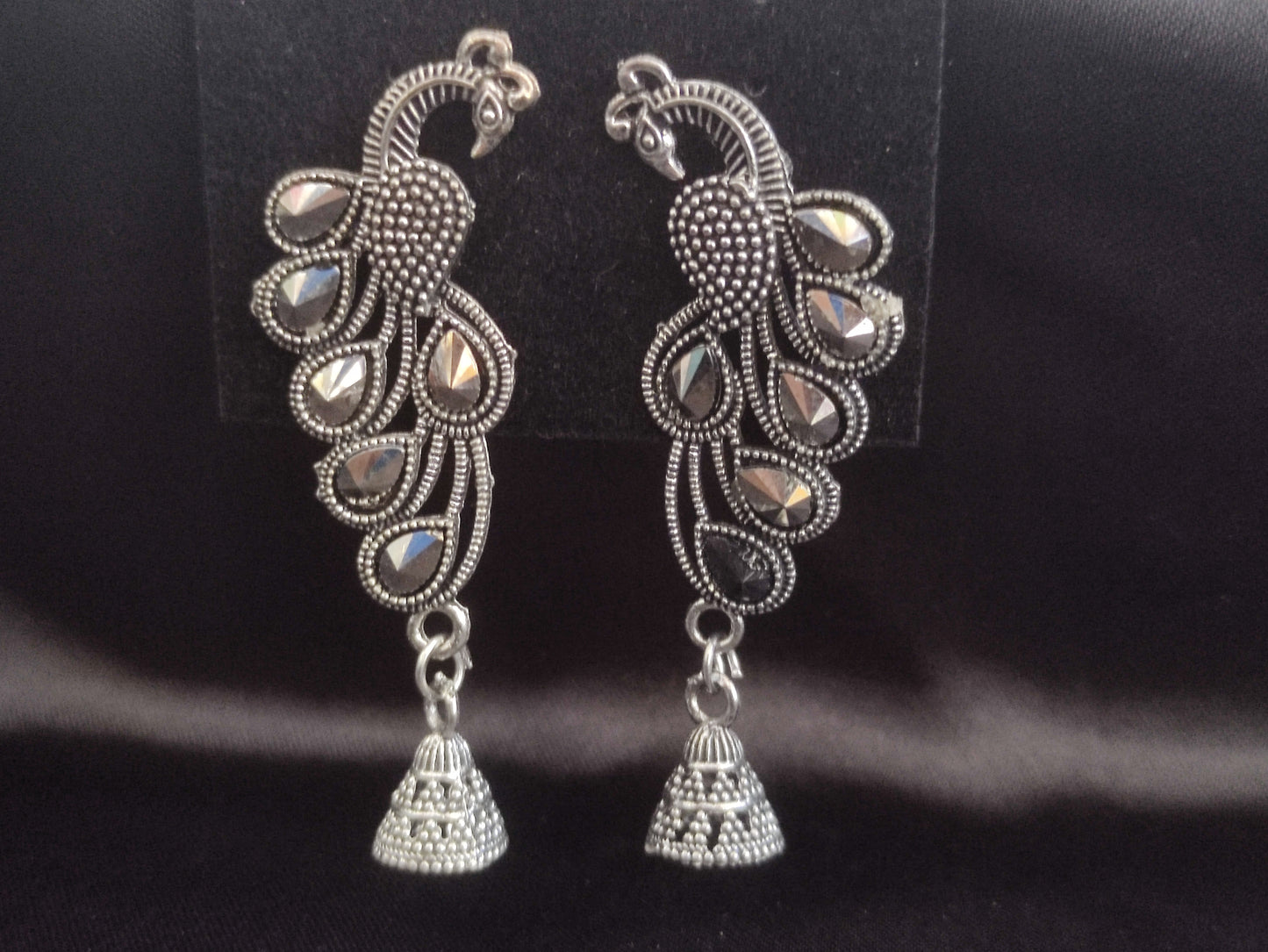 Oxidized Peocock Earring