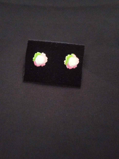 Rose kid Earrings