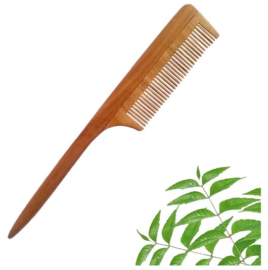 Wooden Neem Pin tail comb