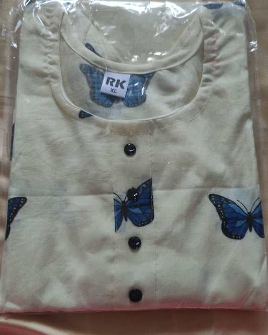 White Butterfly Kurti