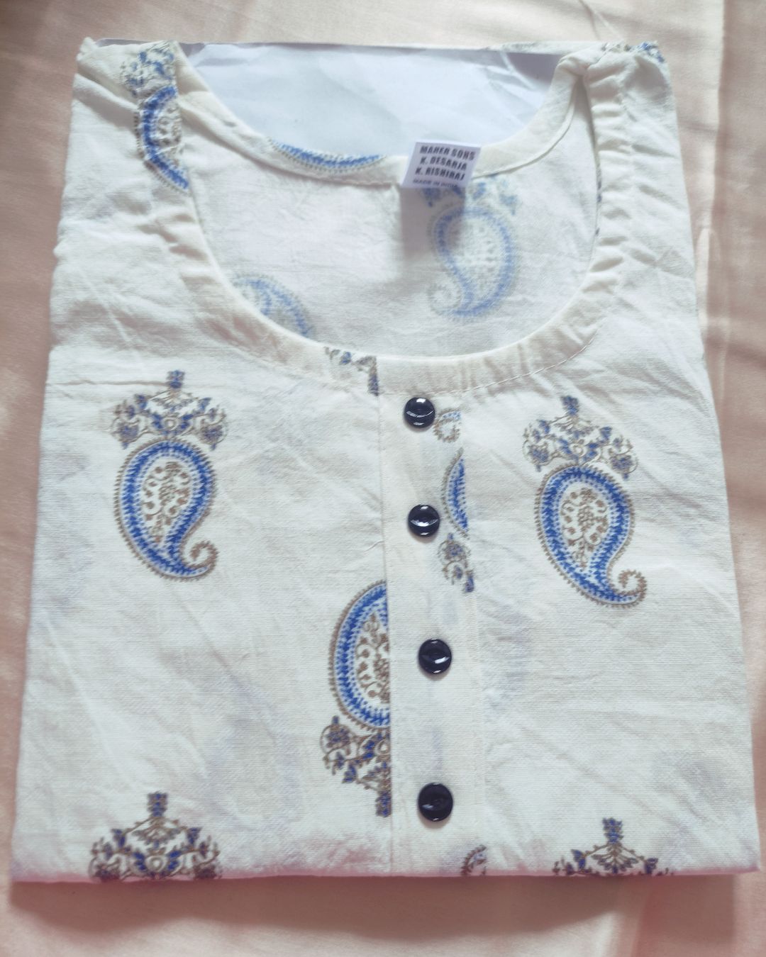 White Mango Print Kurti