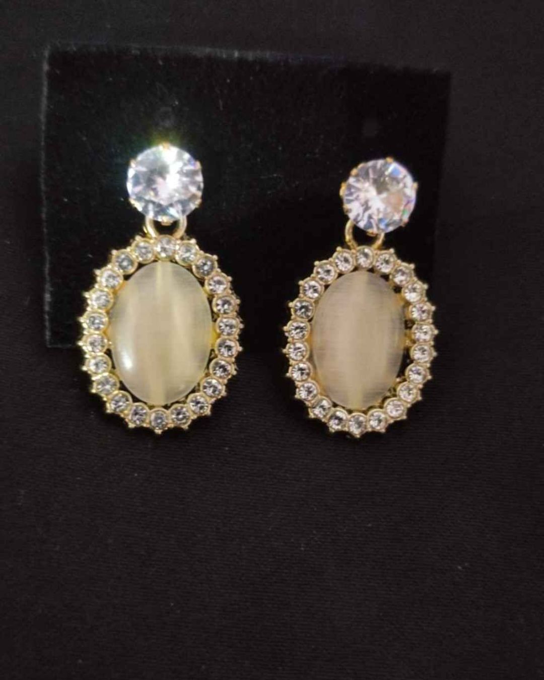Golden Stone Korean earring