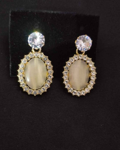 Golden Stone Korean earring
