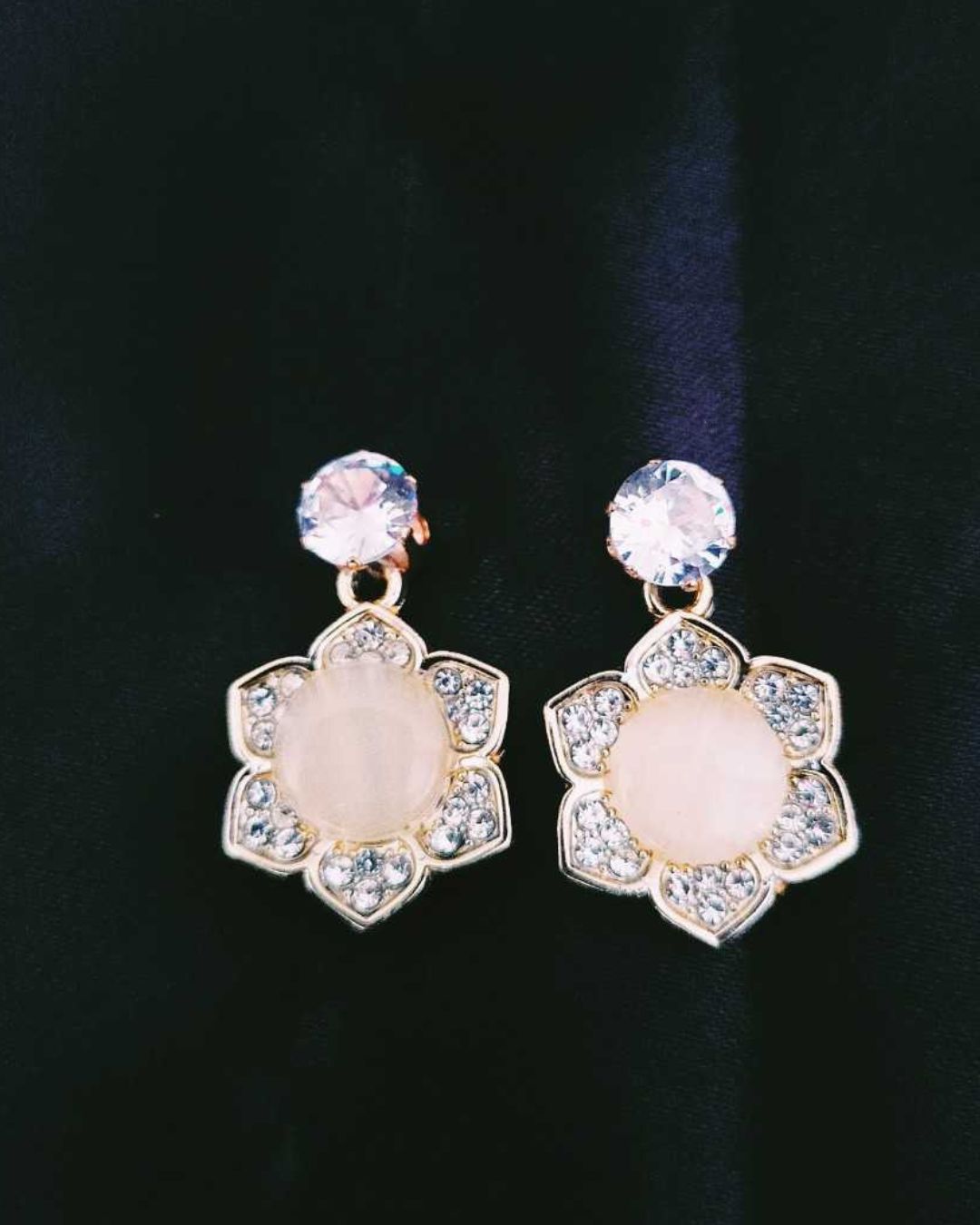 Golden Stone Korean earring