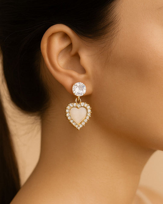 Golden Stone Korean earring