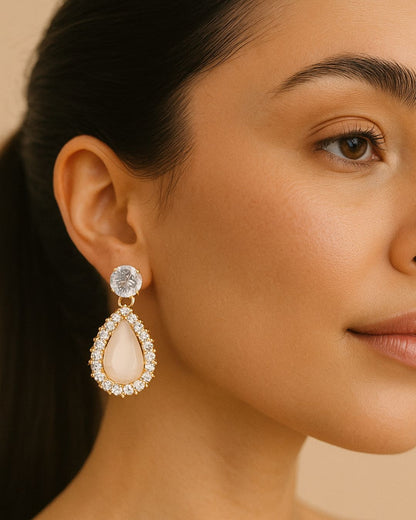 Golden Stone Korean earring