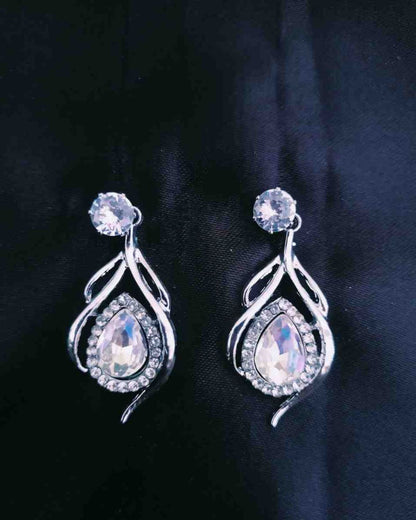 Korean Silver Stone Earring