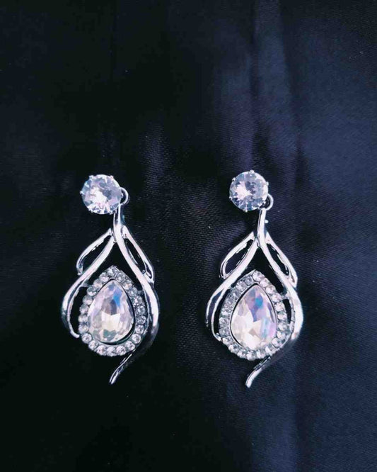 Korean Silver Stone Earring