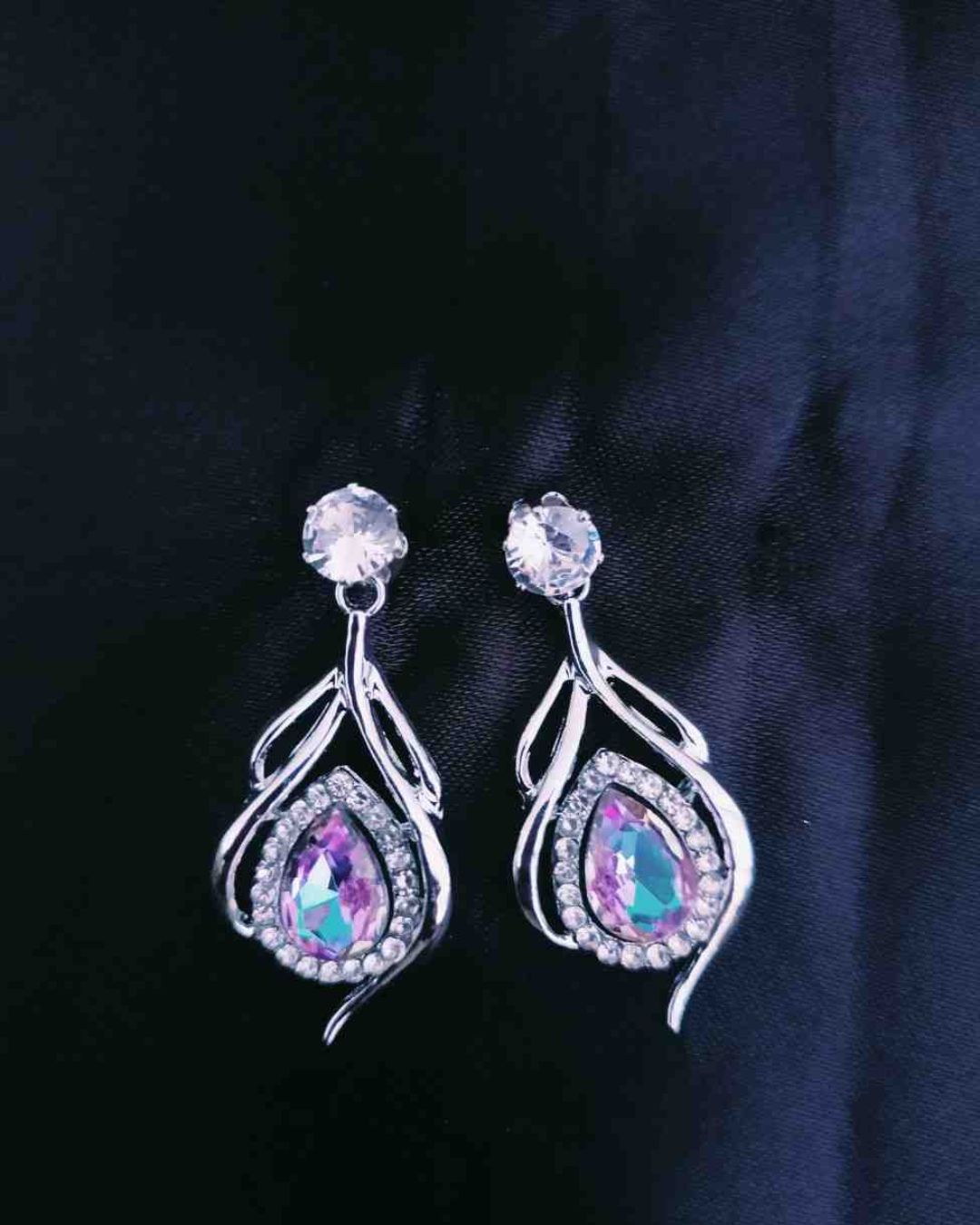 Korean Silver Stone Earring