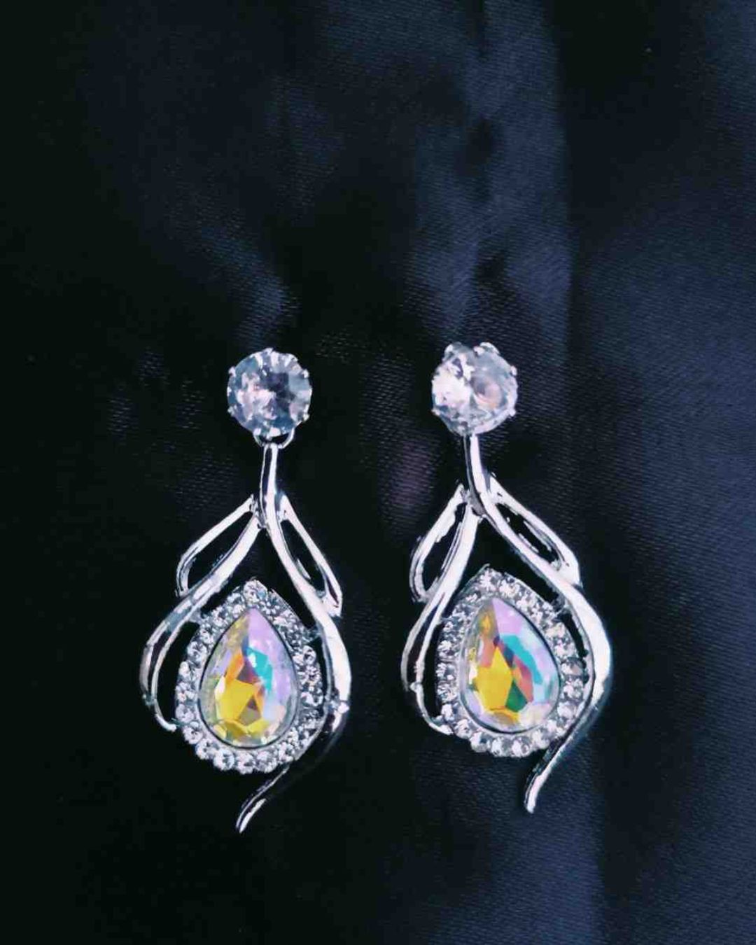 Korean Silver Stone Earring