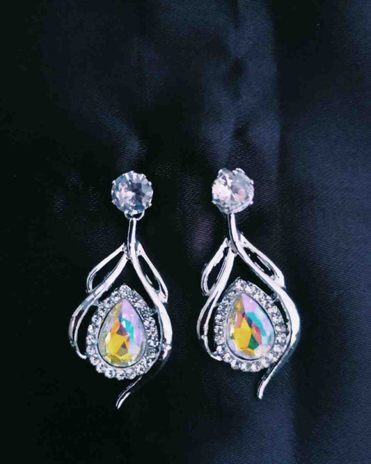 Korean Silver Stone Earring