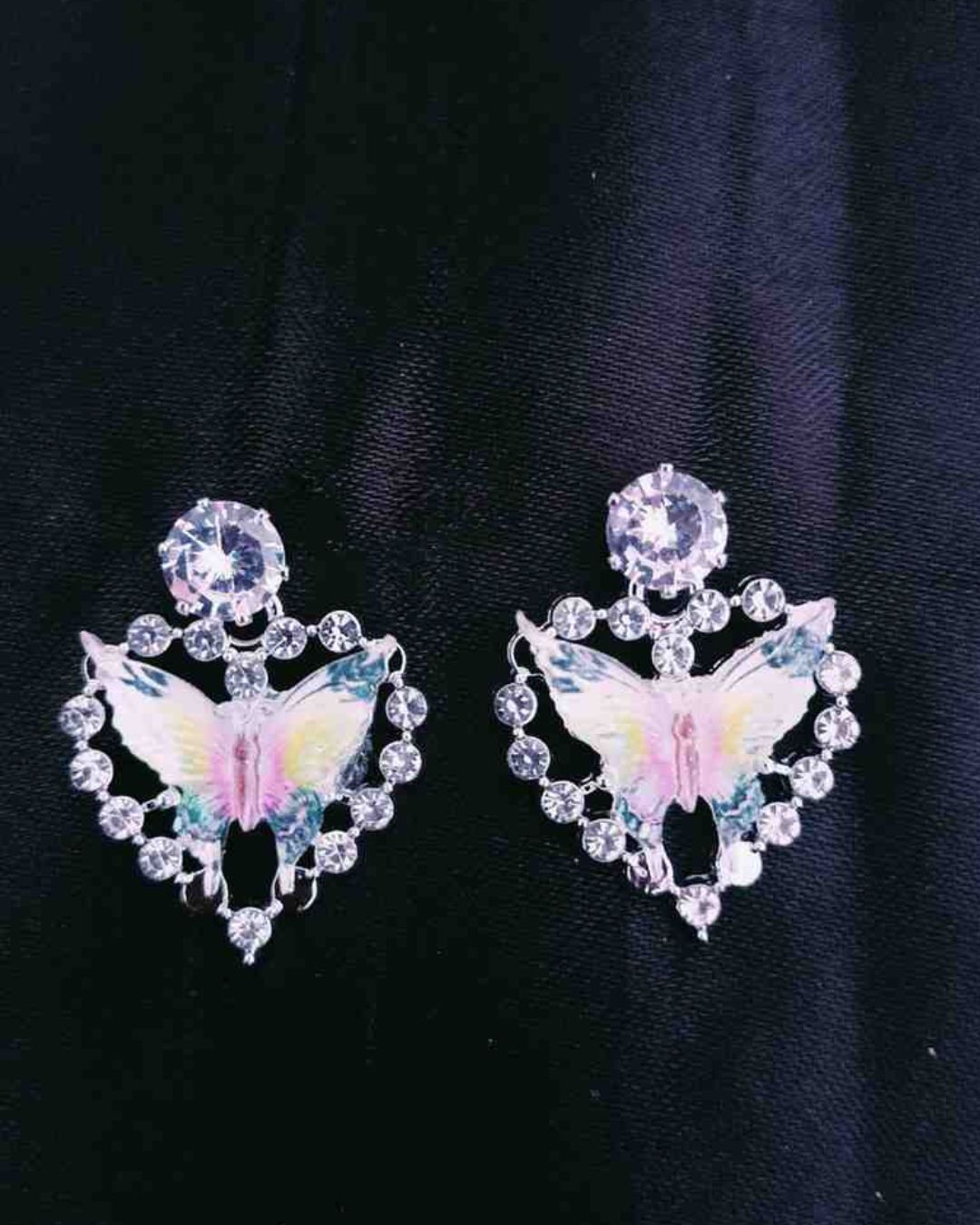 Korean butterfly stone Earring
