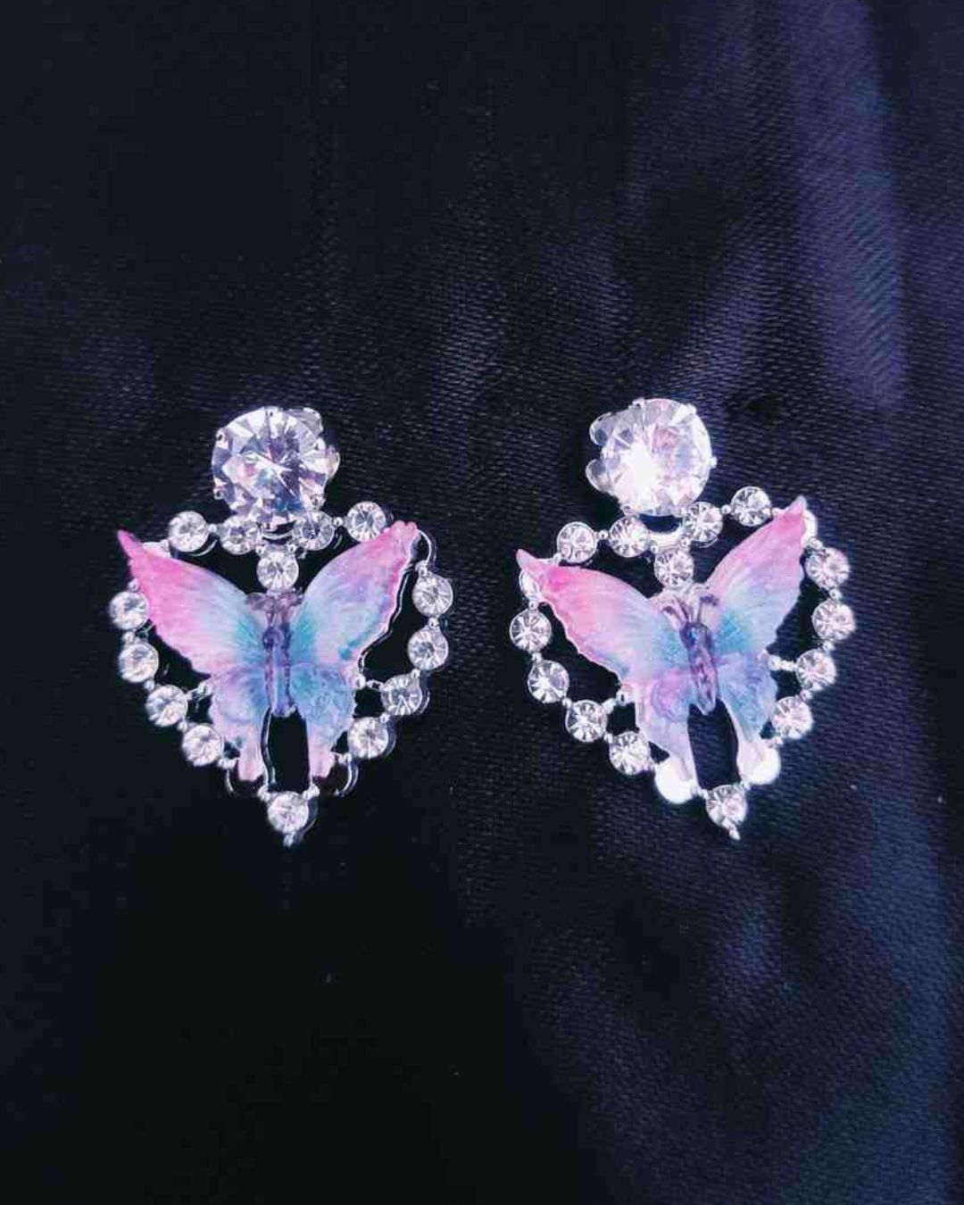 Korean butterfly stone Earring