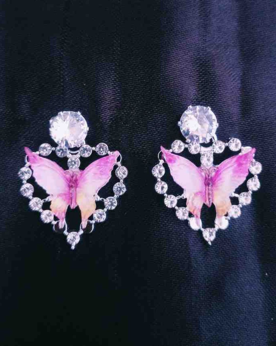 Korean butterfly stone Earring