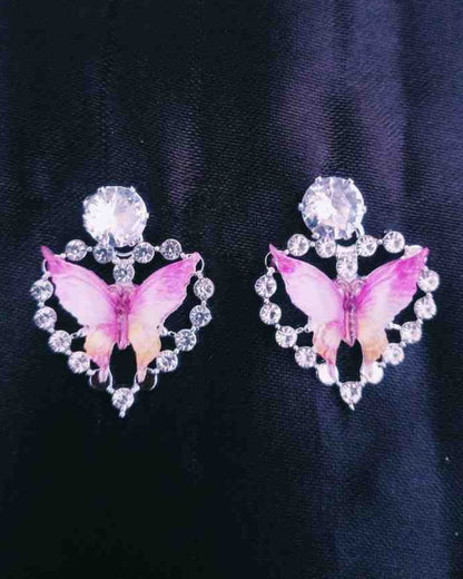 Korean butterfly stone Earring
