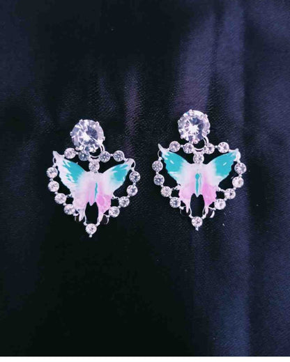 Korean butterfly stone Earring