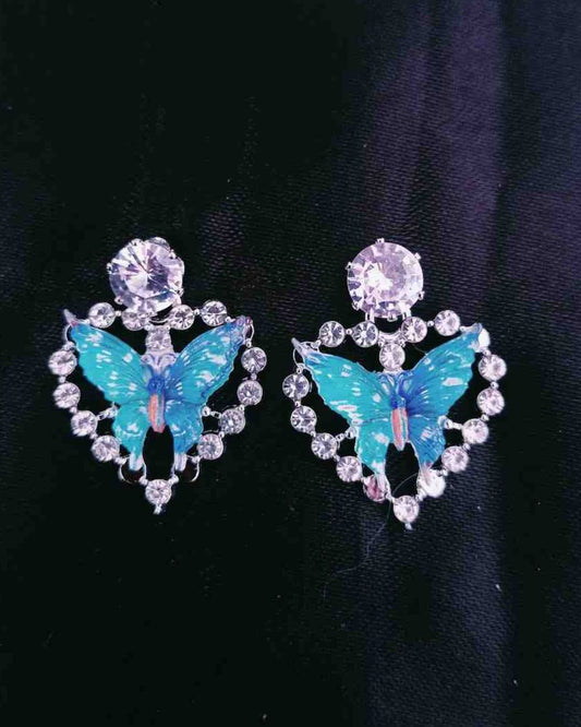Korean butterfly stone Earring