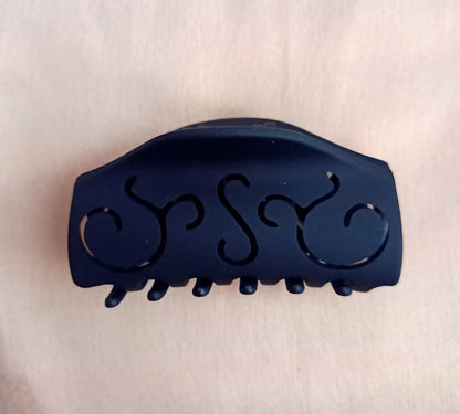 Matte FloralCurl Claw Clips