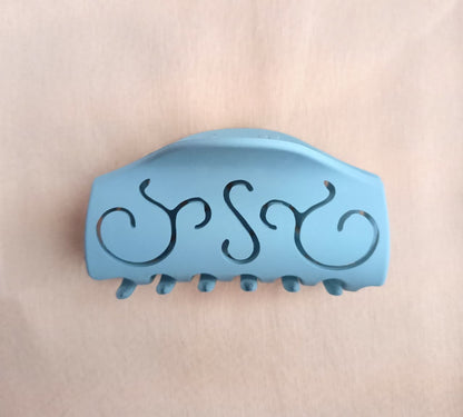Matte FloralCurl Claw Clips